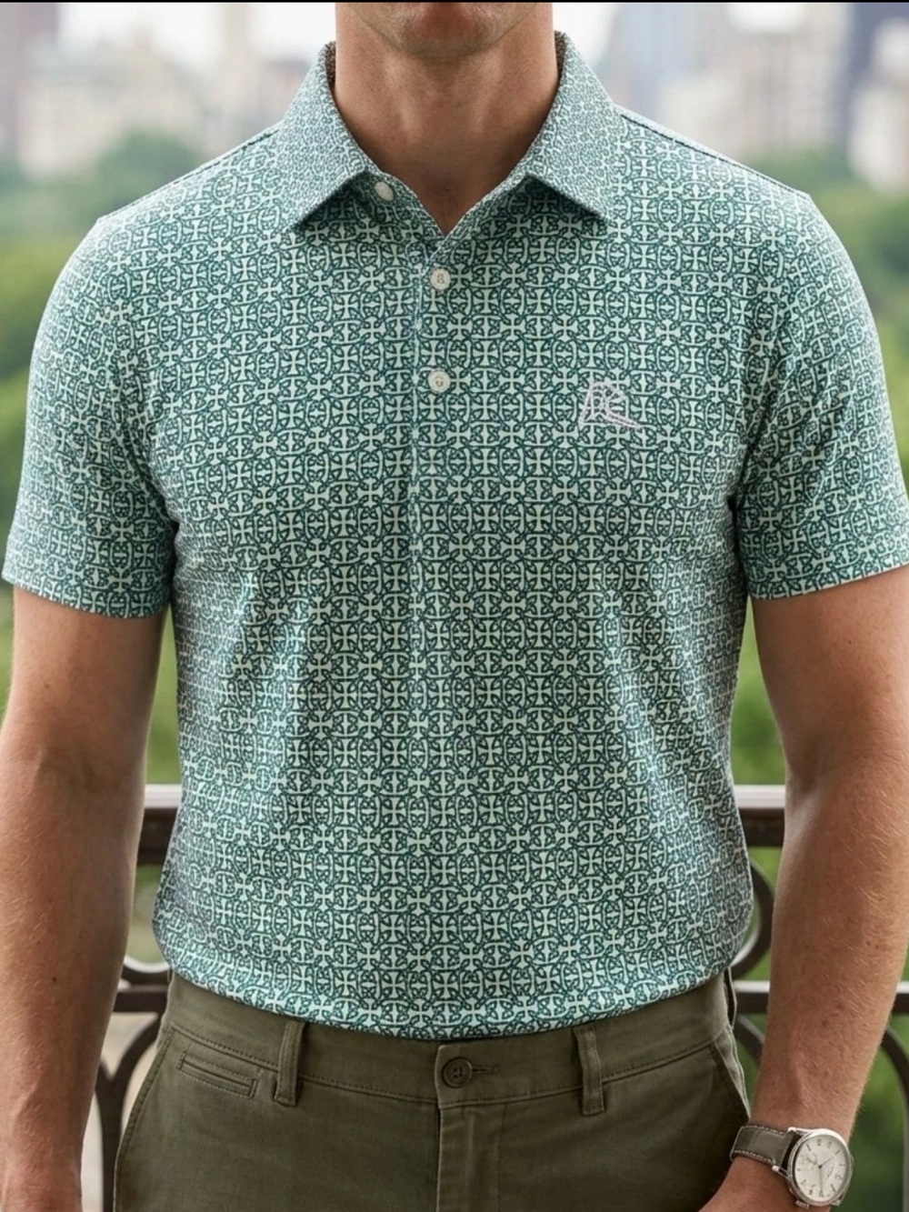 Rhoback Performance The Irish Knot  Print Polo